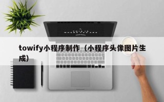 济源towify小程序制作（小程序头像图片生成）
